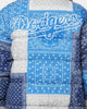Majestic Athletic Los Angeles Dodgers Bandana Paisley Jacket Contrast Aop Paisley