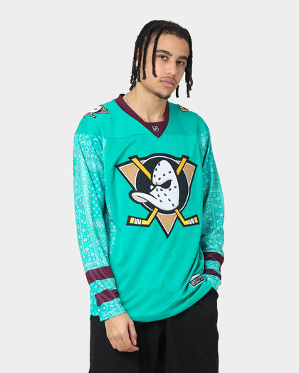 Majestic Athletic Anaheim Ducks Bandana Paisley NHL Jersey Teal
