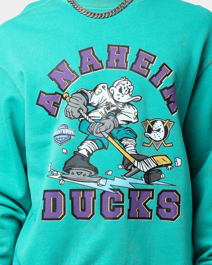 Majestic Athletic Anaheim Ducks Ice Player Crewneck Teal