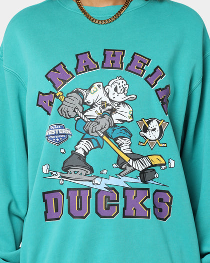Majestic Athletic Anaheim Ducks Ice Player Crewneck Teal