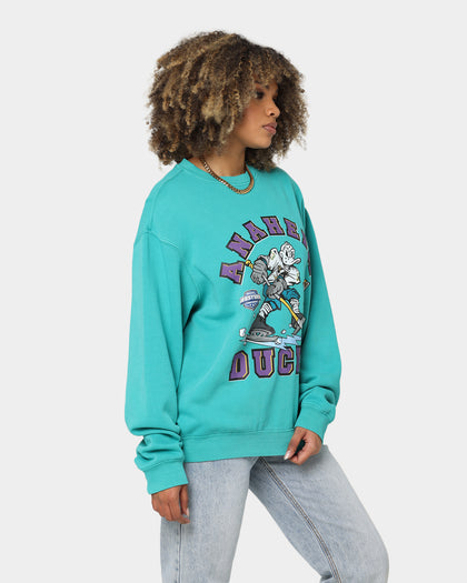 Majestic Athletic Anaheim Ducks Ice Player Crewneck Teal