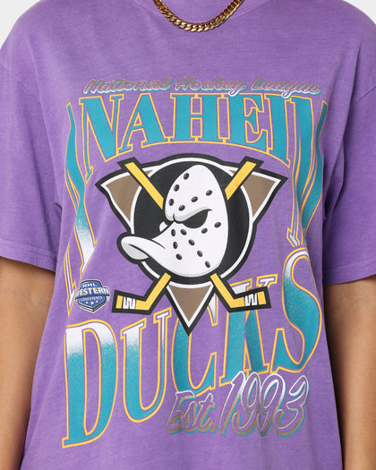 Majestic Athletic Anaheim Ducks Rise Graphic T-Shirt Faded Purple