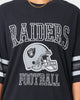 Majestic Athletic Las Vegas Raiders Stripe Vintage T-Shirt Faded Black