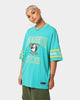 Majestic Athletic Anaheim Ducks Paisley Stripe Vintage T-Shirt Faded Teal