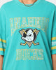 Majestic Athletic Anaheim Ducks Paisley Stripe Vintage T-Shirt Faded Teal