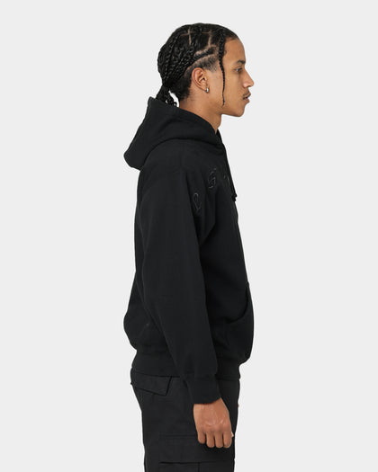 Supreme Raised Embroidery Hooded Sweatshirt Black