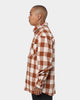 Karl Kani Chest Signature Flannel Shirt Cognac