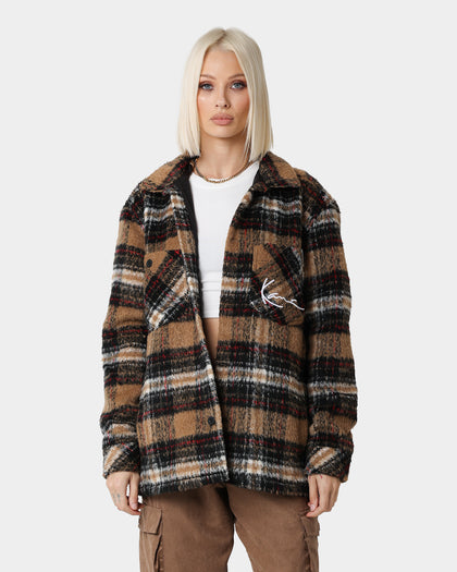 Karl Kani Chest Signature Wool Blend Jacket Sand
