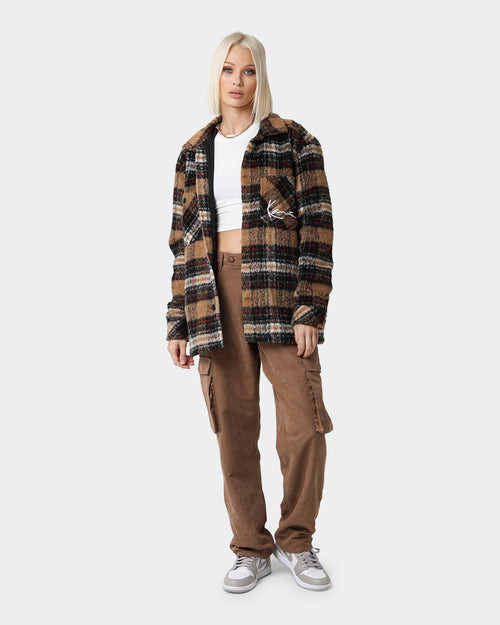 Karl Kani Chest Signature Wool Blend Jacket Sand