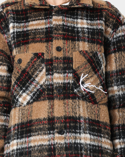 Karl Kani Chest Signature Wool Blend Jacket Sand