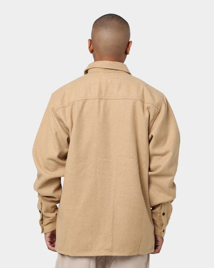Karl Kani Chest Signature Wool Blend Shirt Sand