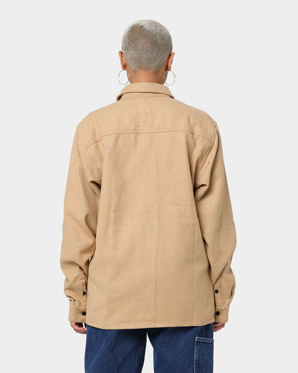 Karl Kani Chest Signature Wool Blend Shirt Sand