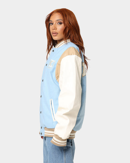 Karl Kani OG Colour Block College Jacket Light Blue