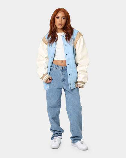 Karl Kani OG Colour Block College Jacket Light Blue