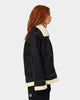 Karl Kani Retro Faux Shearling Jacket Black