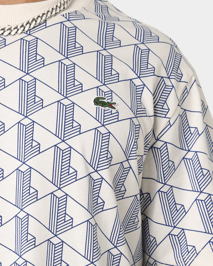 Lacoste L!ve All Over Print Signature T-Shirt Lapland/Cosmic