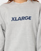 XLARGE Text Logo Crewneck Grey Marle