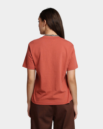 HUF Women's OG Logo Relaxed T-Shirt Brick