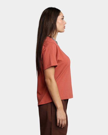 HUF Women's OG Logo Relaxed T-Shirt Brick