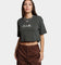 HUF Women's Washed Crop T-Shirt Gunmetal