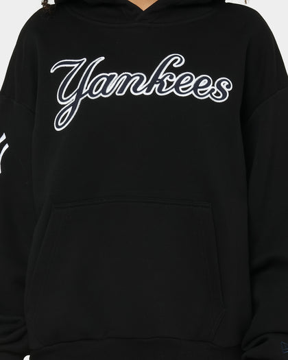 New Era New York Yankees Lockstitch Script Hoodie Black