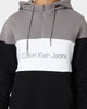 Calvin Klein Colourblock Quarter Zip Hoodie Ck Black