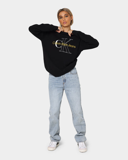 Calvin Klein Two Tone Monogram Sweater Ck Black