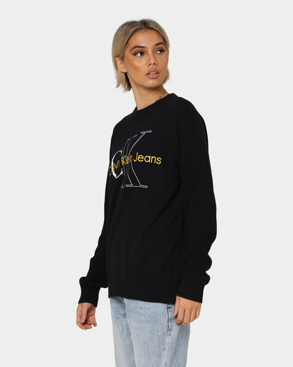 Calvin Klein Two Tone Monogram Sweater Ck Black