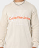Calvin Klein Two Tone Monogram Sweater Eggshell