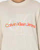 Calvin Klein Two Tone Monogram Sweater Eggshell