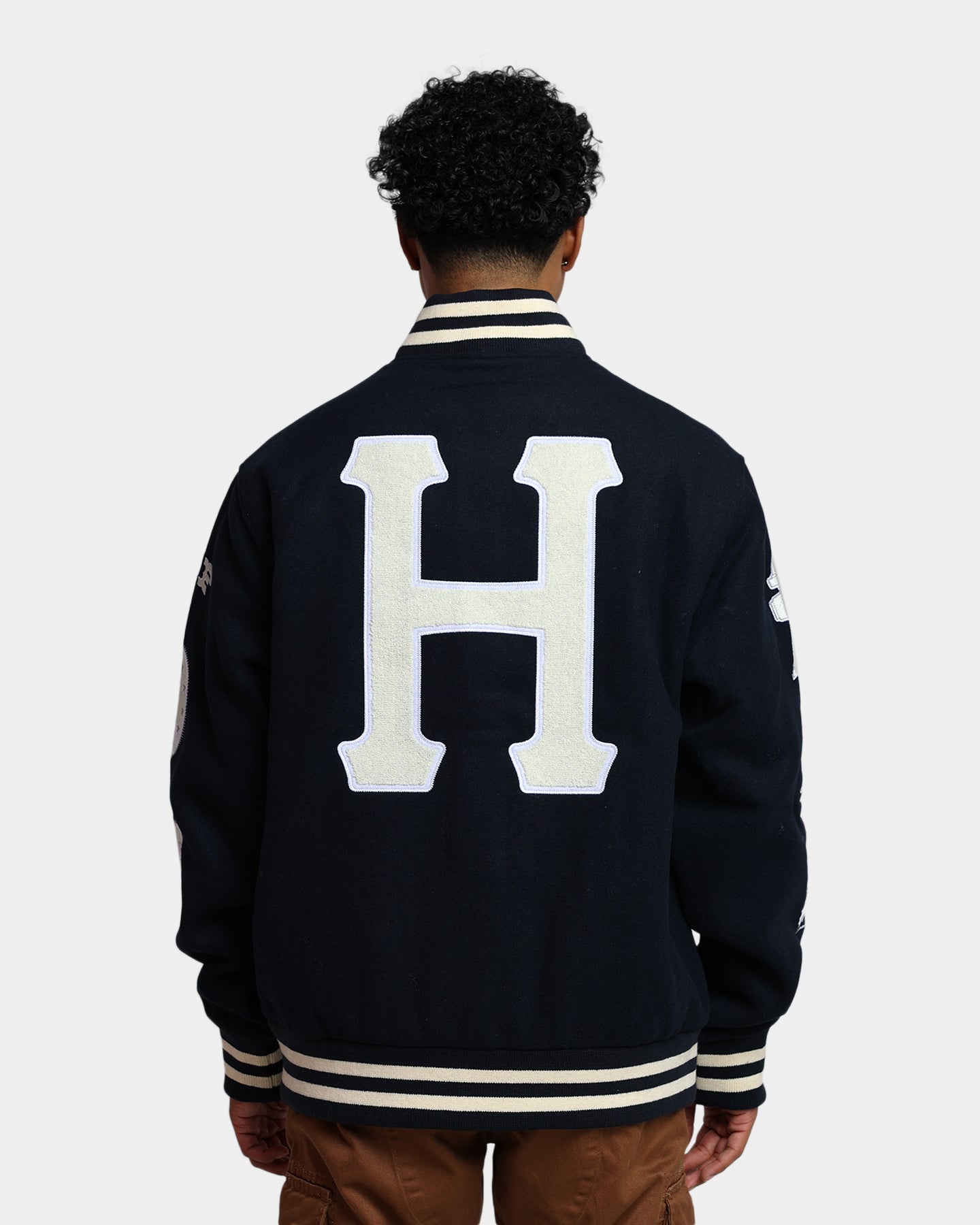 HUF 20 Year Classic H Varsity Jacket Navy | Culture Kings US
