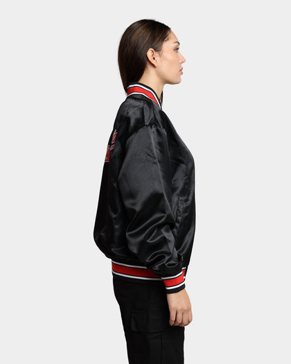 HUF Crackerjack Satin Baseball Jacket Black