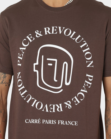 Carre Carre-P&R CLS Short Sleeve T-Shirt Dark Brown