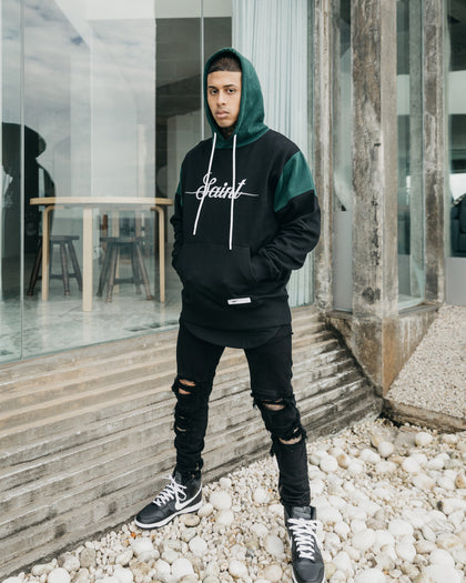 Saint Morta Saviour Hoodie Black/Stadium Green