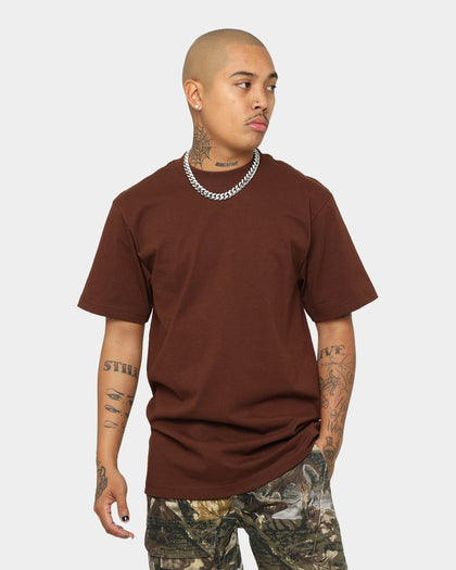 Shaka Wear Max Heavyweight Short Sleeve T-Shirt Brown