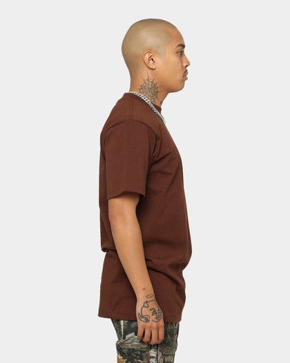 Shaka Wear Max Heavyweight Short Sleeve T-Shirt Brown