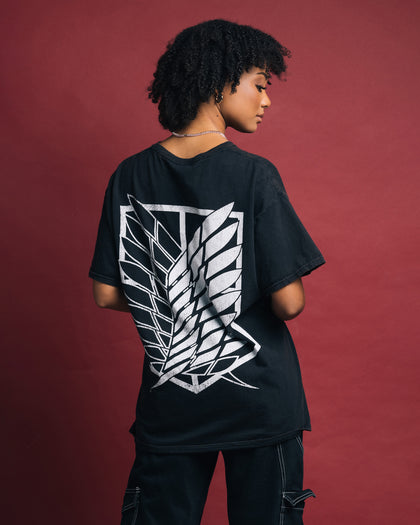 Goat Crew X Attack On Titan Captain Levi Vintage T-Shirt Black Wash