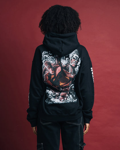 Goat Crew X Attack On Titan Colossal Titan Vintage Hoodie Black