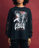 Goat Crew X Attack On Titan Eren Long Sleeve Vintage T-Shirt Black Wash