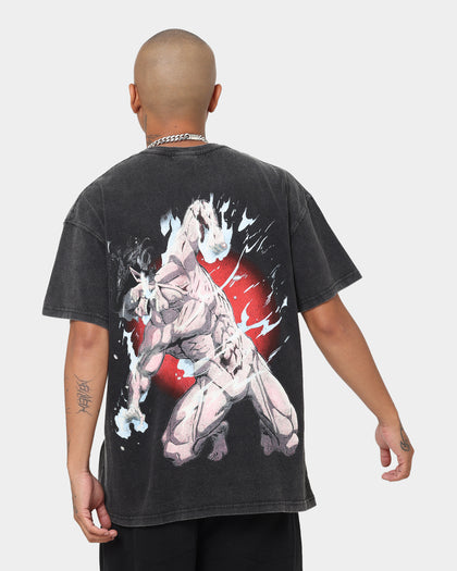 Goat Crew X Attack On Titan Eren Vintage Premium T-Shirt Vintage Black