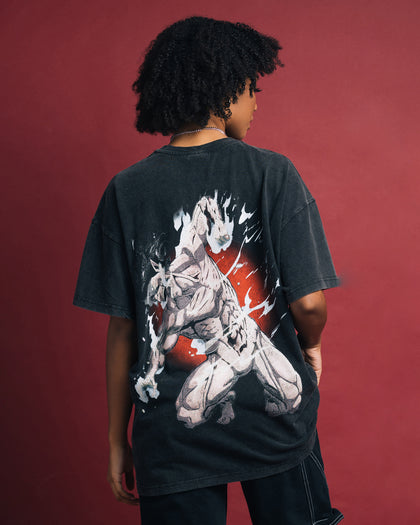 Goat Crew X Attack On Titan Eren Vintage Premium T-Shirt Vintage Black