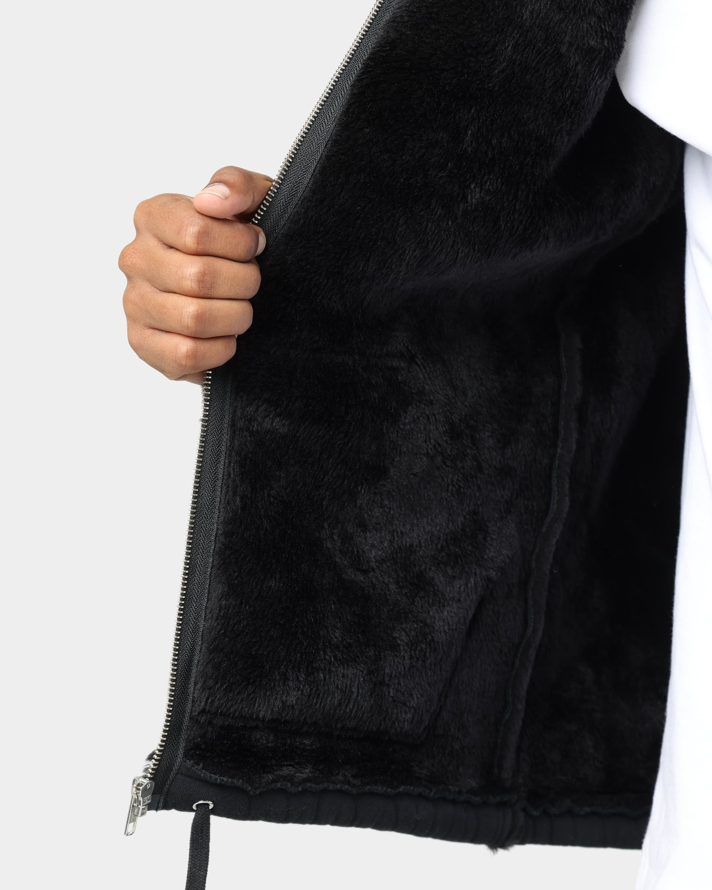Supreme Faux Shearling Hooded Jacket Black | Culture Kings US