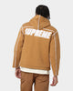 Supreme Faux Shearling Hooded Jacket Brown