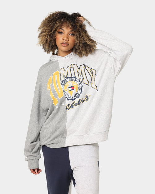 Tommy Jeans Archive Cut And Sew Hoodie Silver Grey Heather