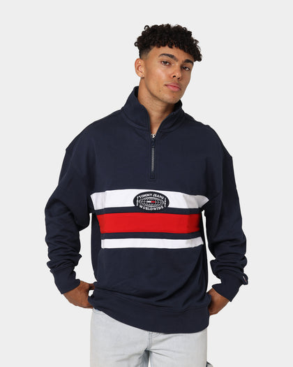 Tommy Jeans Branded Half Zip Sweater Twilight Navy