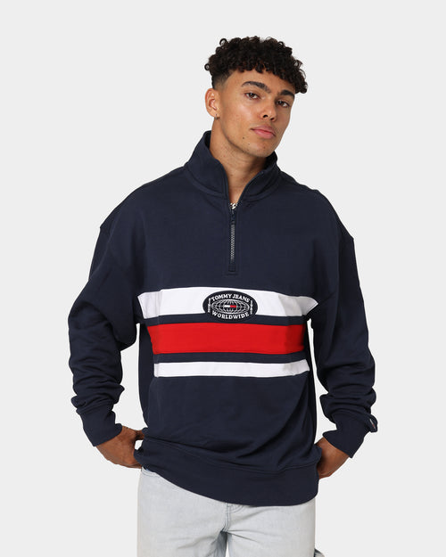 Tommy Jeans Branded Half Zip Sweater Twilight Navy