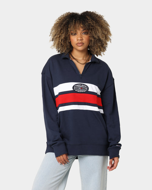 Tommy Jeans Branded Half Zip Sweater Twilight Navy