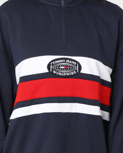 Tommy Jeans Branded Half Zip Sweater Twilight Navy