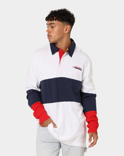 Tommy Jeans Archive Rugby Polo Shirt White/Multi-coloured