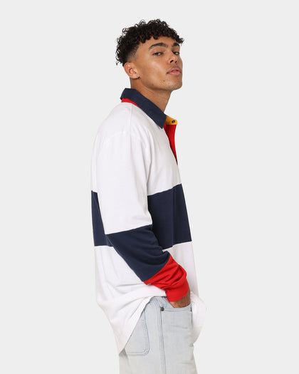 Tommy Jeans Archive Rugby Polo Shirt White/Multi-coloured